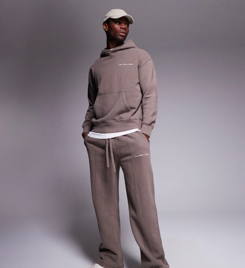 Good For Nothing co-ord joggers in taupe