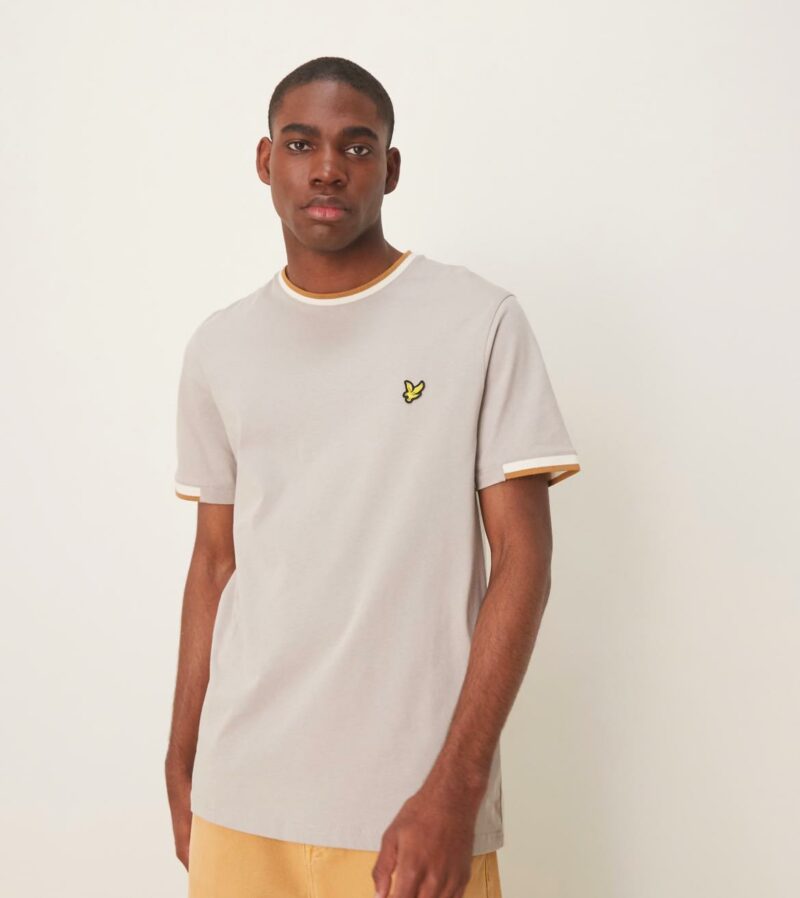 Lyle & Scott Half Tipped T-shirt in grey