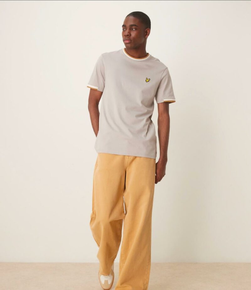 Lyle & Scott Half Tipped T-shirt in grey - Image 3