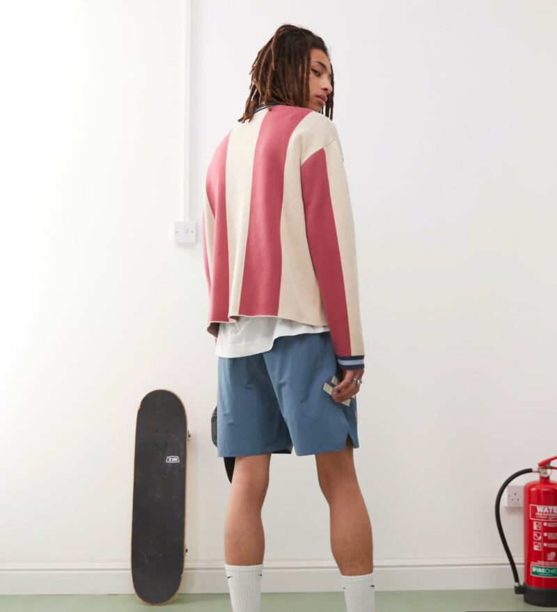 Prohibited knitted long sleeve jumper in red - Image 3