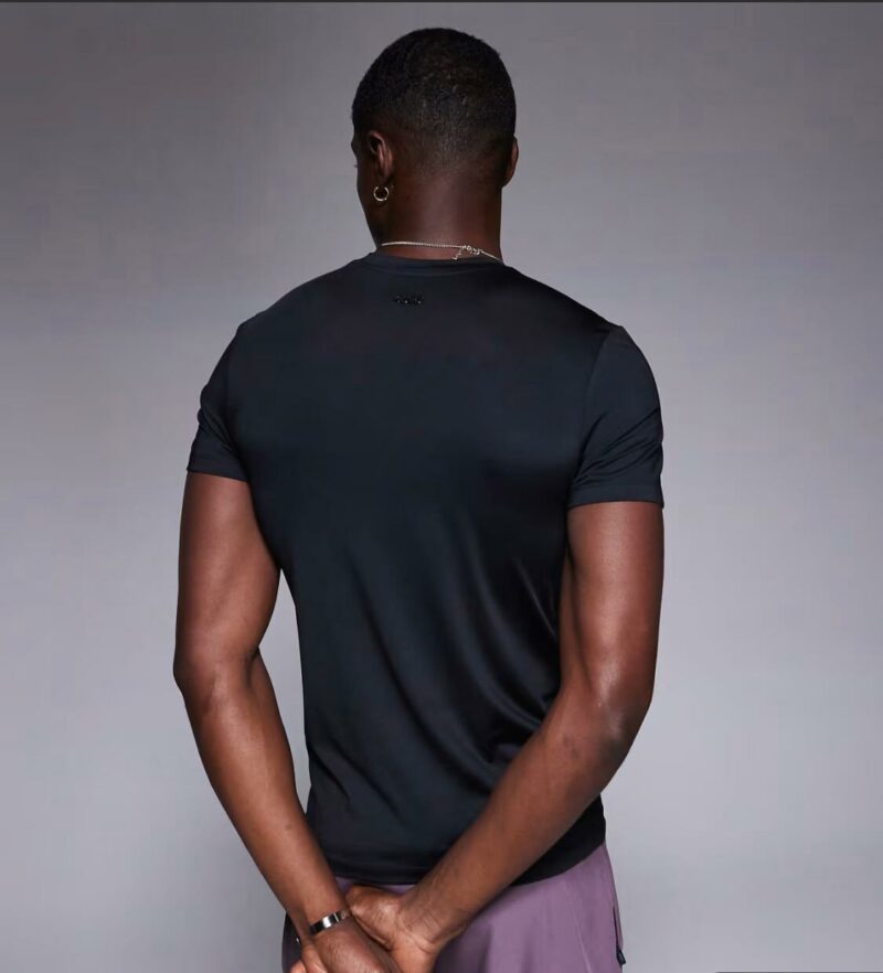 4505 Icon quick dry muscle fit training t-shirt 2 pack in black and charcoal - Image 3
