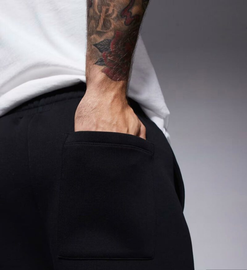 ASOS DESIGN oversized longer length scuba shorts in black - Image 5